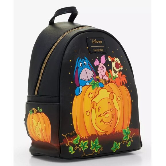 NWT Loungefly Disney Winnie The Pooh Pumpkin Glow-In-The-Dark Mini Backpack main image 5
